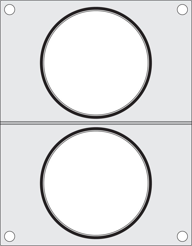 Matrica pre zváračku, HENDI, 2x nádoba na polievku ø115 mm