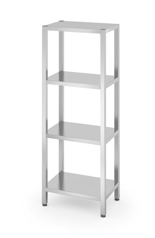 Skladovací regál so 4 plnými policami – skrutkový, HENDI, Kitchen Line, 600x400x(H)1800mm Skladovací regál so 4 plnými policami – skrutkový, HENDI, Kitchen Line, 600x400x(H)1800mm