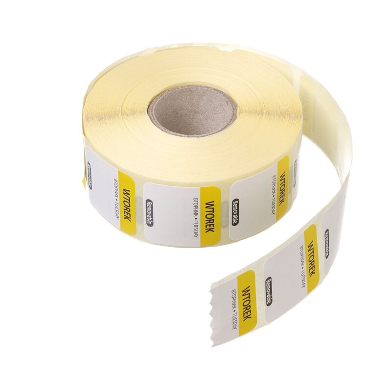 Opakovane použiteľné nálepky bezpečnosti potravín na každý deň, HENDI, 1 000 ks v kotúči, Žltá, 1000 ks, 25x25mm Opakovane použiteľné nálepky bezpečnosti potravín na každý deň, HENDI, 1 000 ks v kotúči, Žltá, 1000 ks, 25x25mm