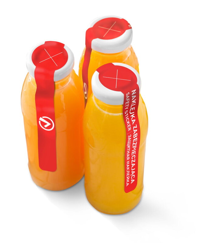 Bezpečnostná plomba samolepiaca zabezpečujúca otvor na slamkách - sada 2 roliek - 250 kusov, HENDI, 250 ks, 25x175mm