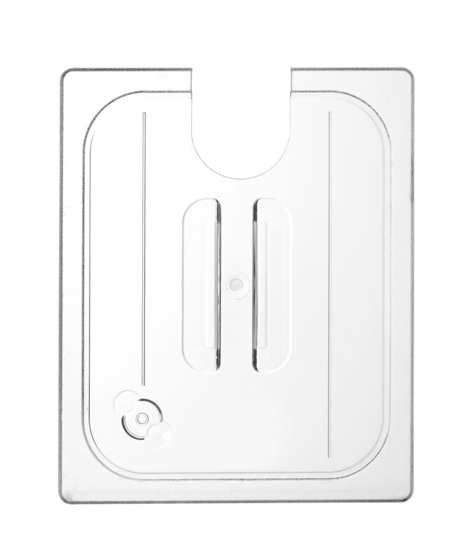 Pokrievka pre nádoby GN z polykarbonátu s otvorom na sous vide, HENDI, GN 1/2, Priehľadná, 265x325mm Pokrievka pre nádoby GN z polykarbonátu s otvorom na sous vide, HENDI, GN 1/2, Priehľadná, 265x325mm