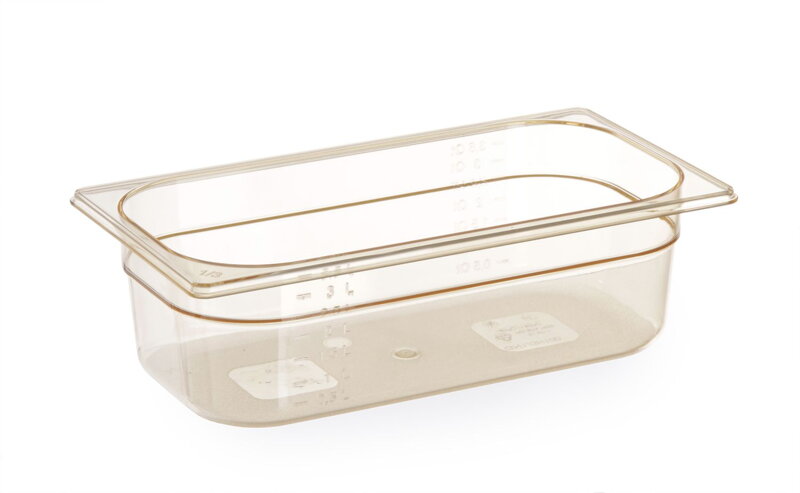 Nádoba GN 1/4 z grilamidu pre vysoké teploty, HENDI, GN 1/4, 1,7L, Priehľadná, 265x162x(H)65mm