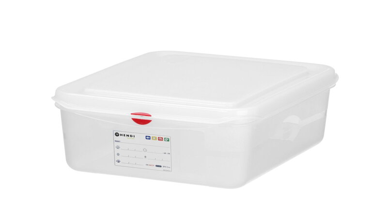 Nádoba GN 1/2 z polypropylénu, HENDI, GN 1/2, 6,5L, Priehľadná, 325x265x(H)100mm Nádoba GN 1/2 z polypropylénu, HENDI, GN 1/2, 6,5L, Priehľadná, 325x265x(H)100mm