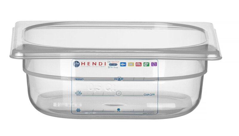 Nádoba GN 1/6, HENDI, GN 1/6, 1L, Priehľadná, 176x162x(H)65mm