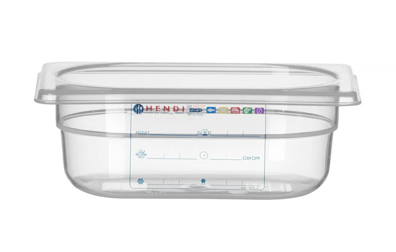 Nádoba GN 1/9, HENDI, GN 1/9, 0,6L, Priehľadná, 176x108x(H)65mm