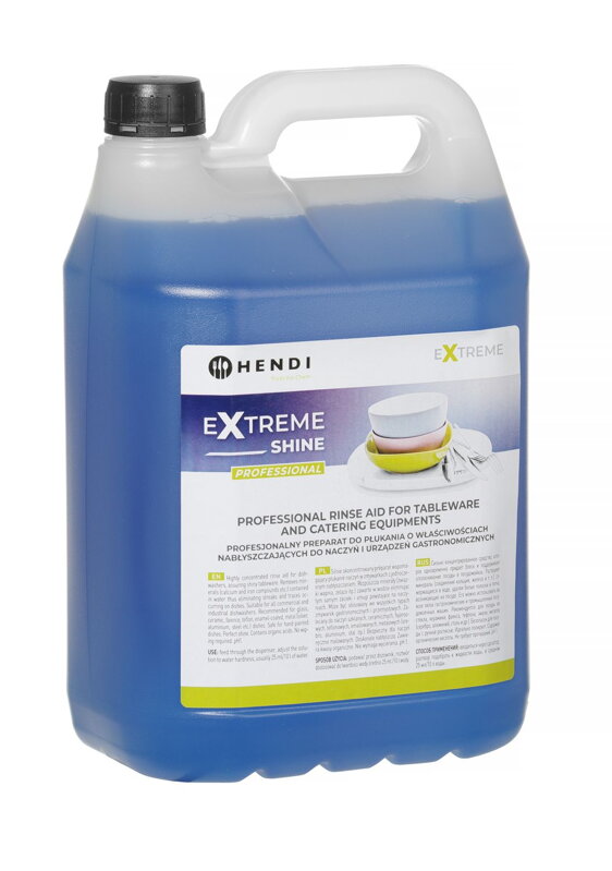 Oplachovací prostriedok Extreme Shine Professional na riad a stravovacie zariadenia, HENDI, 5 l Oplachovací prostriedok Extreme Shine Professional na riad a stravovacie zariadenia, HENDI, 5 l
