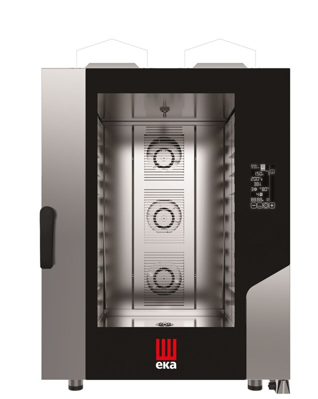 Konvektomat Millennial Black Mask Bakery, 10× 600×400 mm – elektronické ovládanie, plynová, Tecnoeka, 230V/700W, 18kW, 850x1035x(H)1231mm