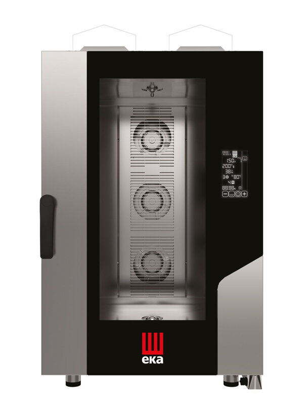 Konvektomat Millennial Black Mask Gastro, 11× GN 1/1 – elektronické ovládanie, plynová, Tecnoeka, 230V/700W, 17500kW, 730x849x(H)1231mm