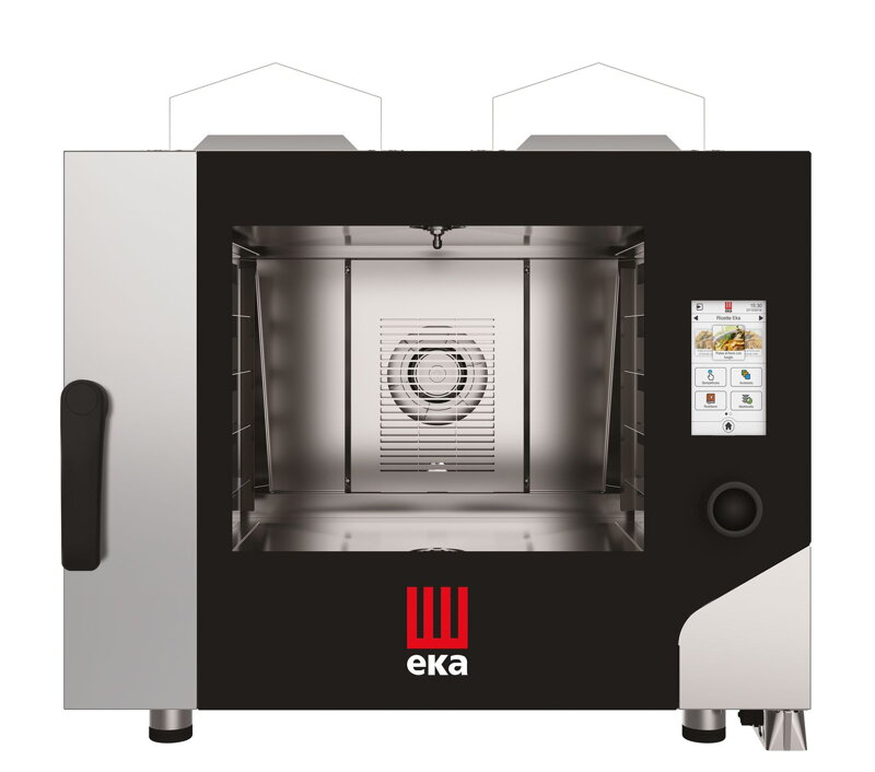 Konvektomat Millennial Touch Screen Bakery s automatickým umývacím systémom, 4× 600×400 mm – elektronické ovládanie, plynová, Tecnoeka, 230V/300W, 9300kW, 850x1035x(H)800mm