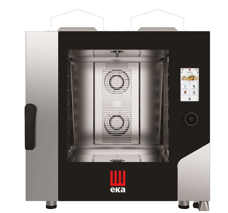 Konvektomat Millennial Touch Screen Bakery s automatickým umývacím systémom, 6× 600×400 mm – elektronické ovládanie, plynová, Tecnoeka, 230V/500W, 13500kW, 850x1035x(H)950mm