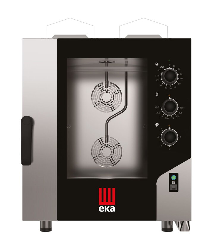 Konvektomat Millennial Smart Gastro, 7× GN 1/1 – elektronicko-mechanické ovládanie, plynová, Tecnoeka, 230V/500W, 13500kW, 730x855x(H)951mm